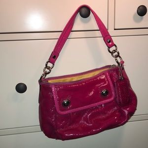 Pink/red Coach purse